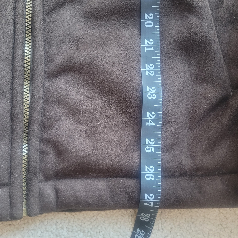 Like New Faux Suede George Jacket Chocolate Brown Men's Size M - Picture 5 of 7